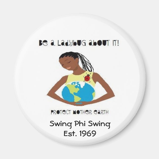 Ladybug Saving the Earth Magnet (Front)