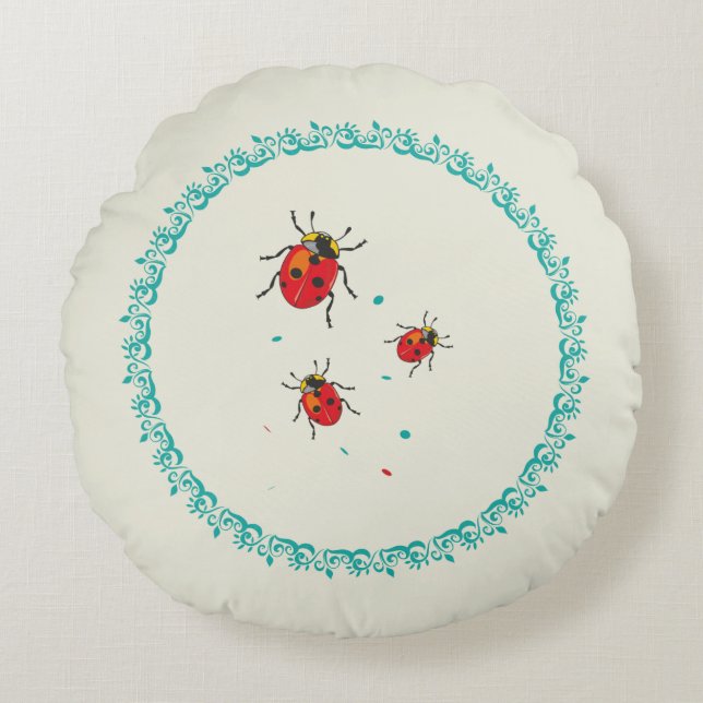 LadyBug Serie - Round Pillow (Front)