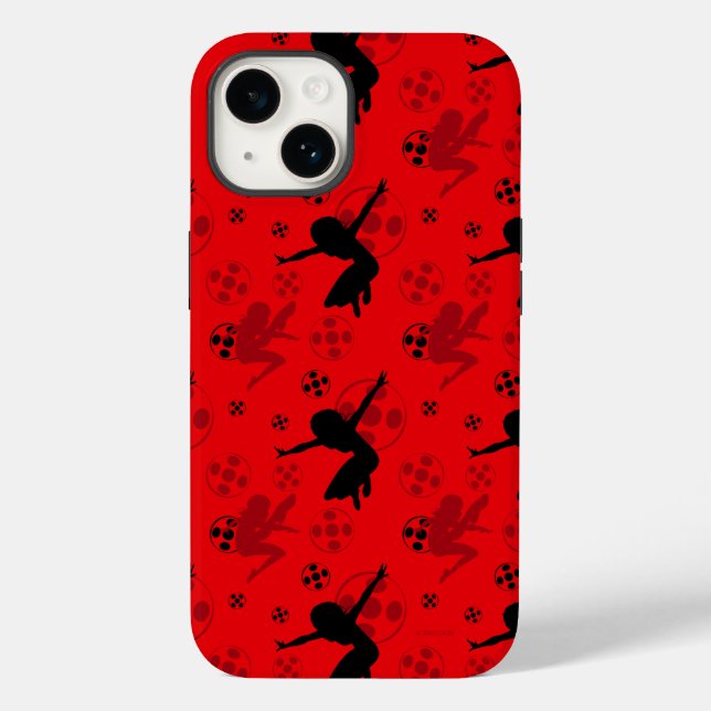 Ladybug Silhouette Red Pattern Case-Mate iPhone Case (Back)