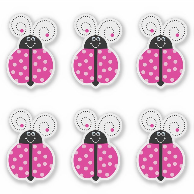 Ladybug Smiling Pink Cartoon (Front)