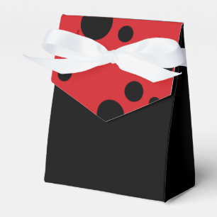 Ladybug Spots Baby Shower Black Treat Favour Box