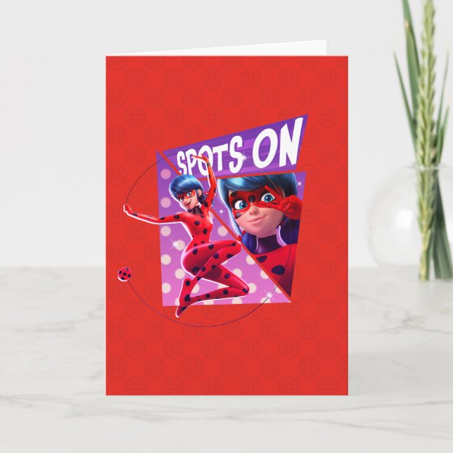 Ladybug | Spots On Purple Graphic Card (Front)