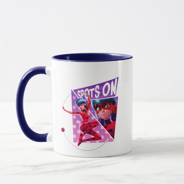 Ladybug | Spots On Purple Graphic Mug (Left)