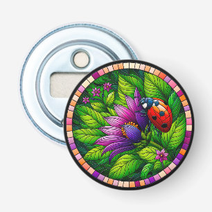 Ladybug Stained Glass Bottle Opener