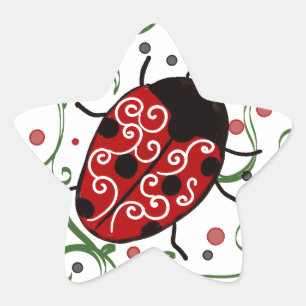 Ladybug Star Sticker
