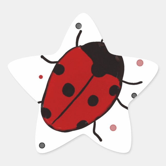 Ladybug Star Sticker (Front)