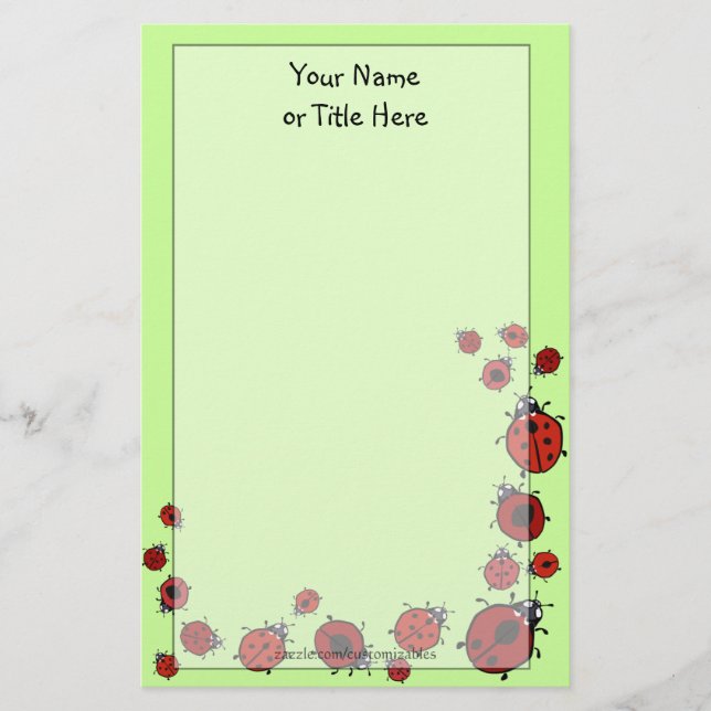 Ladybug Stationery (Front)