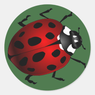 Ladybug Stickers Red Ladybugs Art Stickers