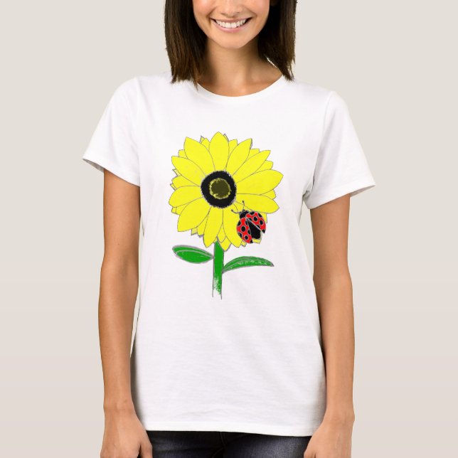 LadyBug & Sunflower T-Shirt (Front)