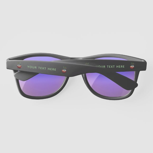 Ladybug Sunglasses with Custom Text (Back)
