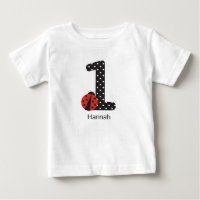 Ladybug t-shirt for baby's first birthday