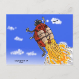 Ladybug Takes off Postcard