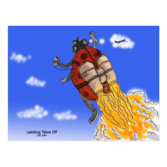 Ladybug Takes off Postcard
