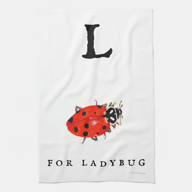 Ladybug  tea towel (Vertical)
