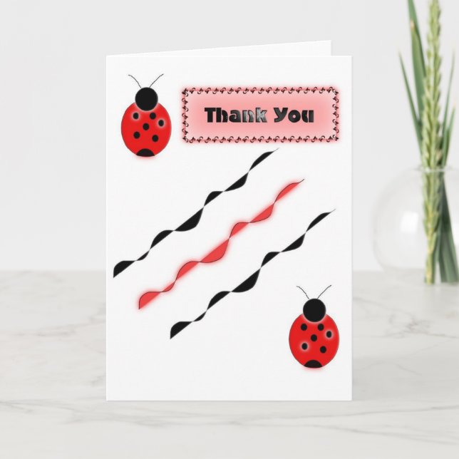 Ladybug Thank You Card (Front)