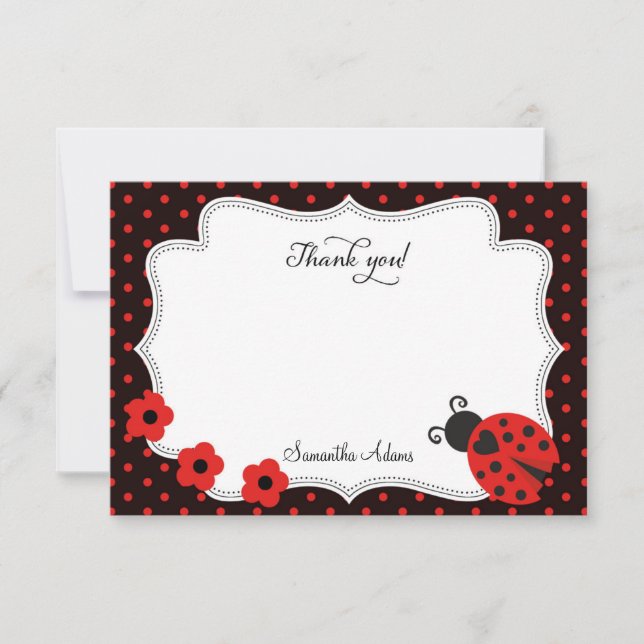 Ladybug Thank You Card (Front)