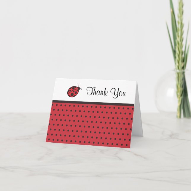 Ladybug Thank You Card (Front)