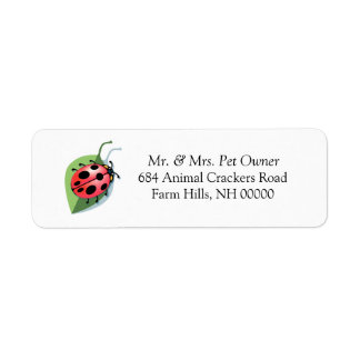 Ladybug Theme Return Address Labels Stickers