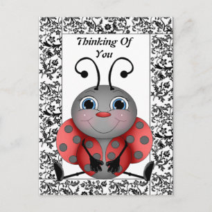Ladybug Thinking Of You Postcard