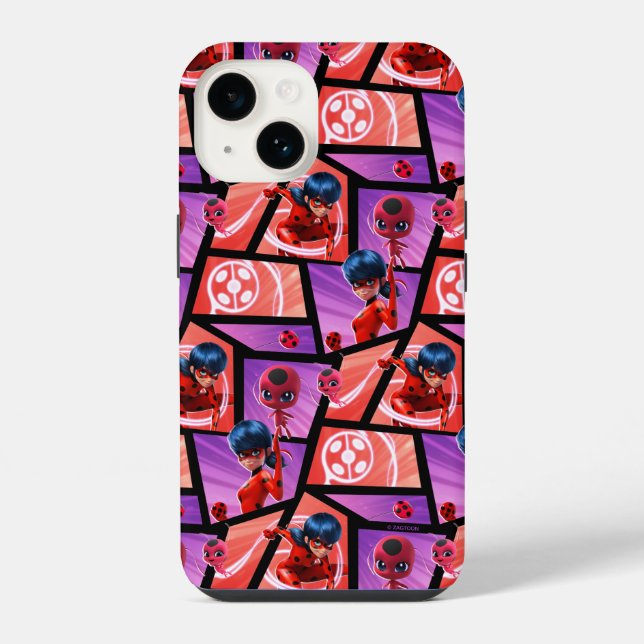 Ladybug & Tikki Pattern iPhone Case (Back)