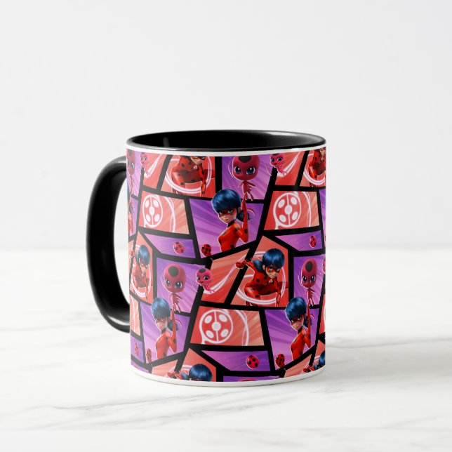 Ladybug & Tikki Pattern Mug (Front Left)