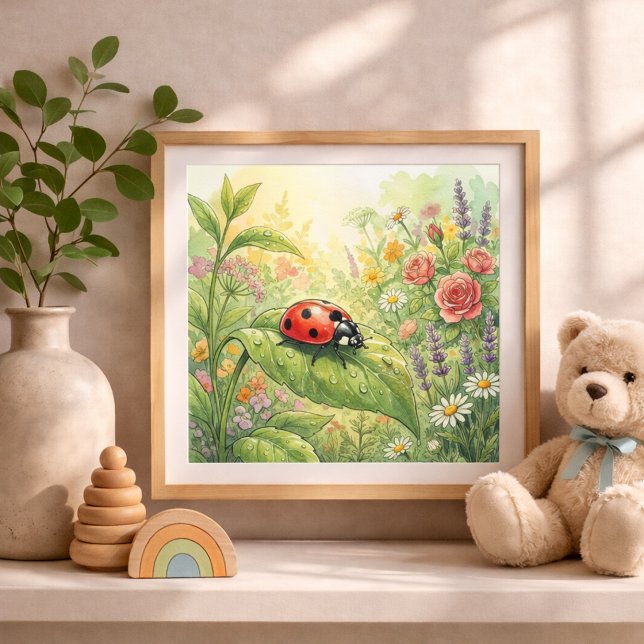 Ladybug Tiny Insects Nursery Poster (Creator Uploaded)