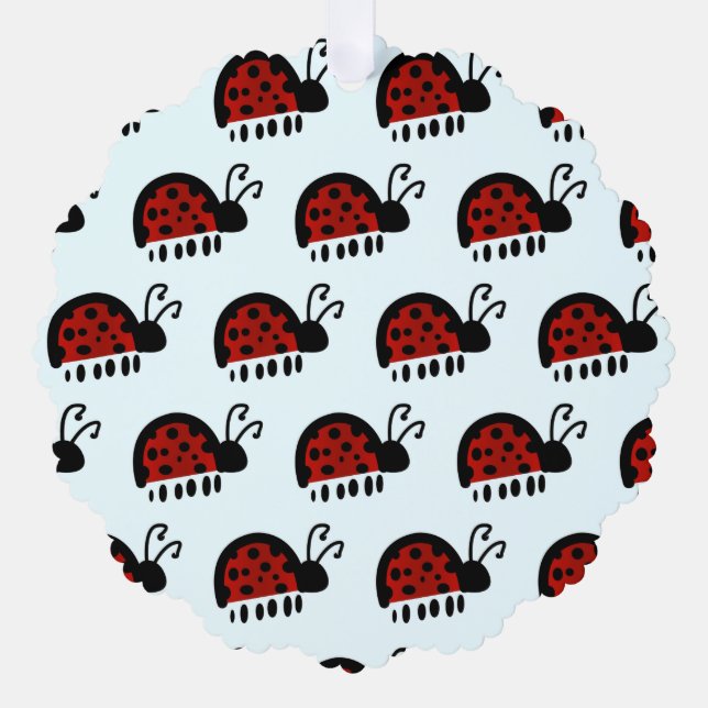 LadyBug Tree Decoration Card (Front)