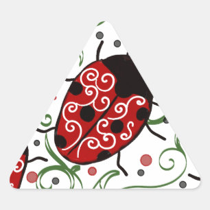Ladybug Triangle Sticker