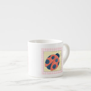 Ladybug Trio Landing on Flowers Espresso Cup