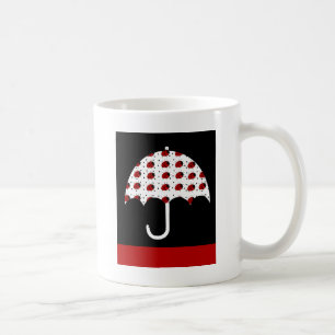 Ladybug Umbrella Design Coffee Mug
