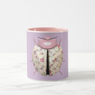 Ladybug violets and Roses cute floral Mug