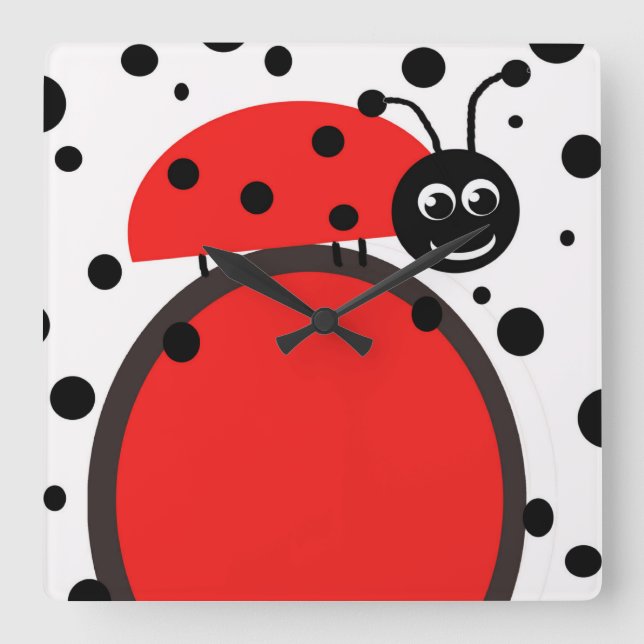 Ladybug Wall Clock (Front)
