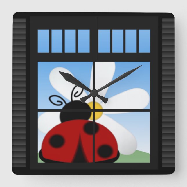 Ladybug Wall Clock (Front)