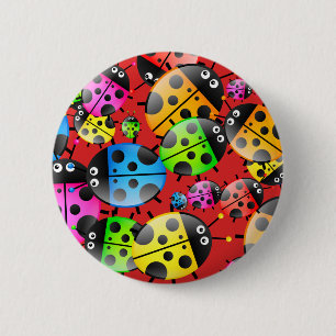 Ladybug Wallpaper 6 Cm Round Badge