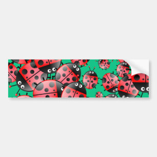 Ladybug Wallpaper Bumper Sticker