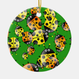 Ladybug Wallpaper Ceramic Tree Decoration