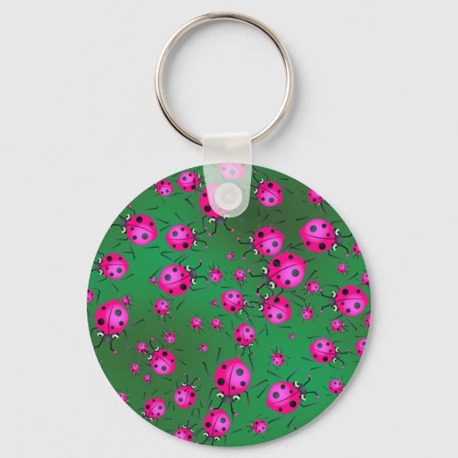 Ladybug Wallpaper Key Ring (Front)