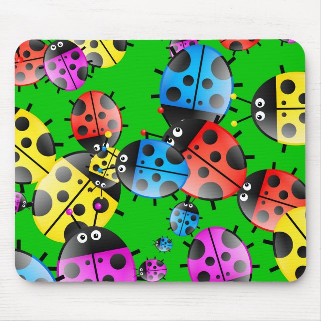 Ladybug Wallpaper Mouse Mat (Front)