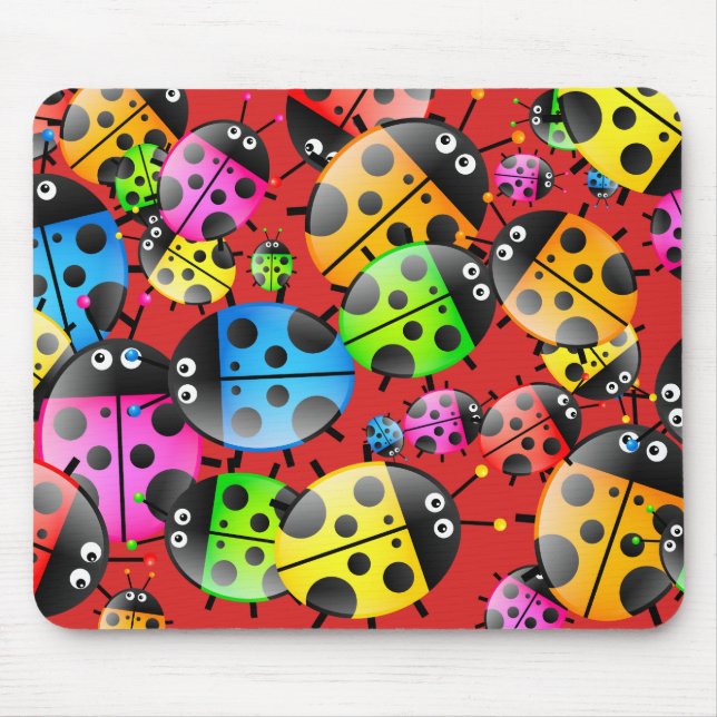 Ladybug Wallpaper Mouse Mat (Front)