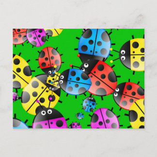 Ladybug Wallpaper Postcard