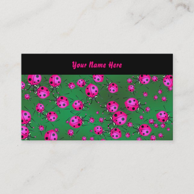 Ladybug Wallpaper, Your Name Here Business Card (Front)