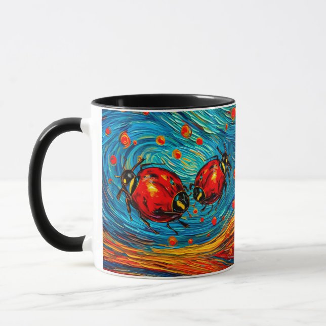 Ladybug Watercolor  Mug (Left)