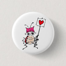 Ladybug wearing Pussy Hat pin