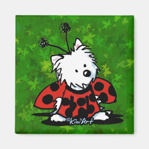 Ladybug Westie Magnet