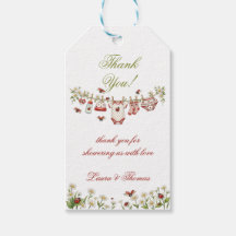 Ladybug Wildflower Girl Baby Shower Thank You