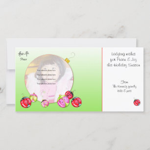 Ladybug Wishes Christmas card