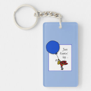 Ladybug With Blue Balloon, Thinking of You Key Ring