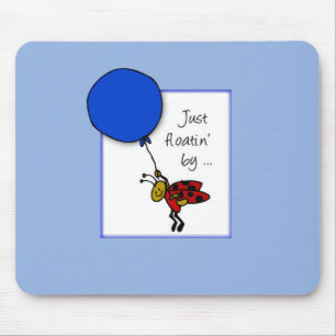 Ladybug With Blue Balloon, Thinking of You Mouse Mat