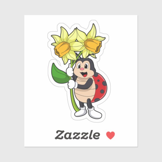Ladybug with Flower Daffodil (Sheet)