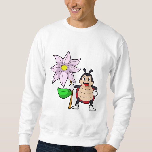 Ladybug with Flower.PNG Sweatshirt (Front)